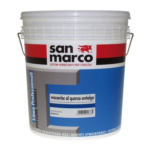 Idropittura lavabile riempitiva San Marco Wasserlac al quarzo antialga per esterni
