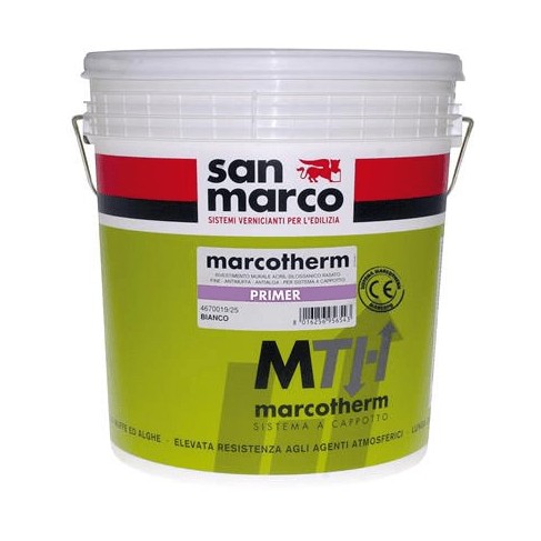 Fissativo murale coprente Marcotherm primer per interni ed esterni (Secchio 15 Litri) San Marco - 1