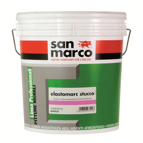 Stucco in pasta San Marco ELASTOMARC a ritiro controllato riempitivo per esterno (Secchio 5 Litri) San Marco - 1