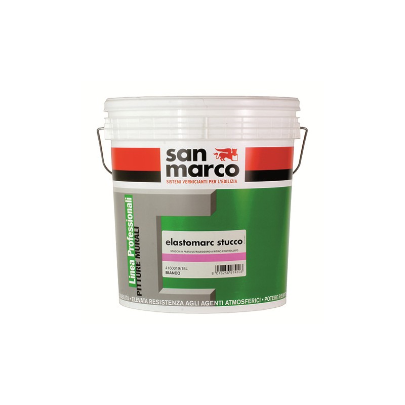 Stucco in pasta San Marco ELASTOMARC a ritiro controllato riempitivo per esterno (Secchio 5 Litri) San Marco - 1