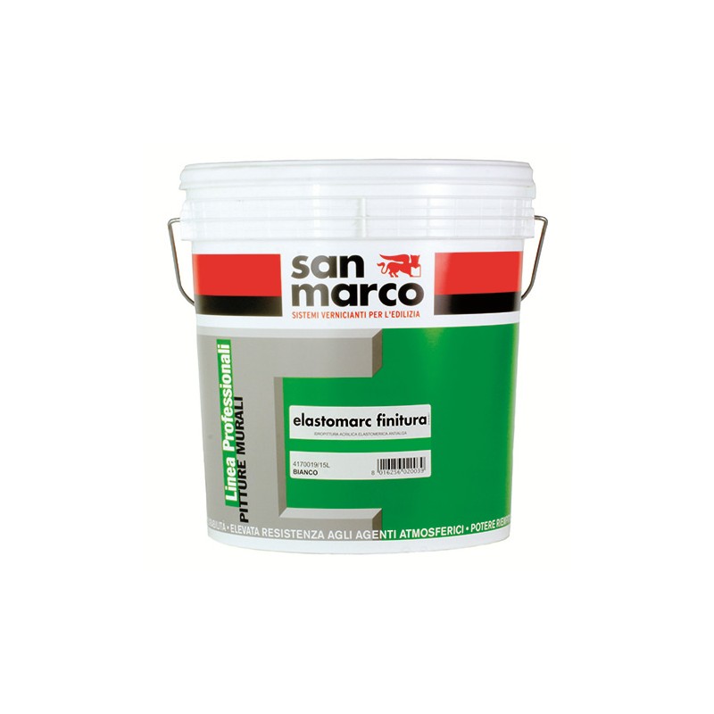 Idropittura acrilica San Marco ELASTOMARC antialga per esterno (Secchio 15 Litri) San Marco - 1