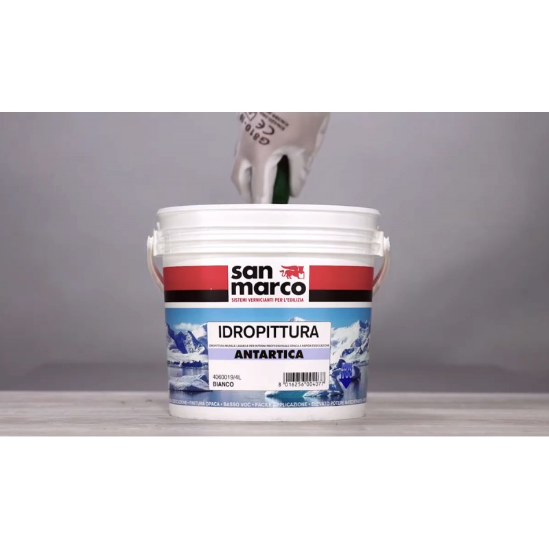 Idropittura lavabile Antartica San Marco asciugatura rapida per interni (Secchio da 4Lt o 14Lt) San Marco - 3