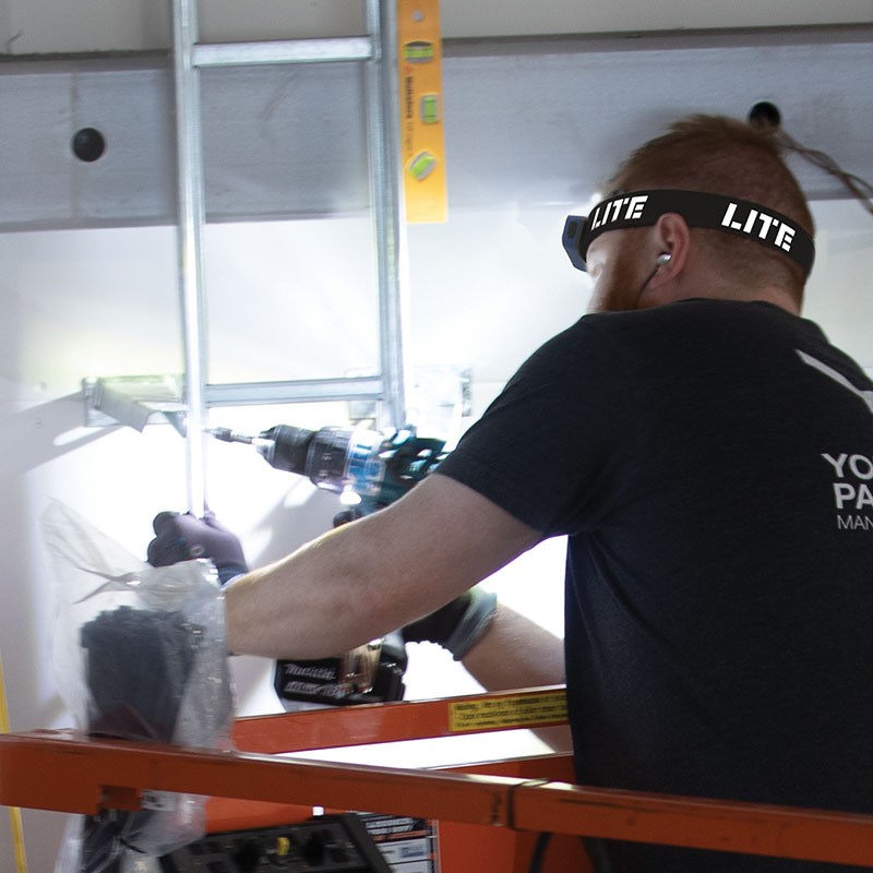 Dettaglio lampada da ispezione frontale Scangrip HEAD LITE A