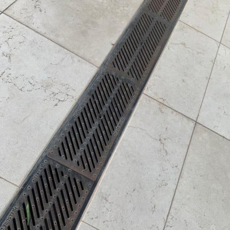 Canaletta di scolo Dakota Taurus 1mt 200x75 predisposta per profilo di rinforzo Dakota - 3