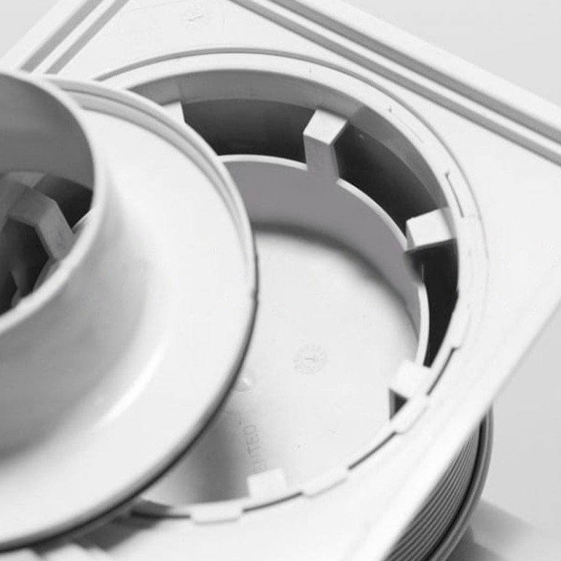 Chiusino sifonato Dakota con telaio per mattonelle, 115x115mm Dakota - 2