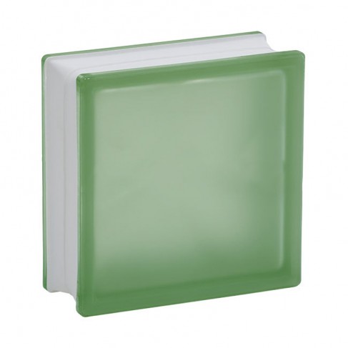 Mattone vetrocementeo Dakota satinato verde, 190x190x80mm