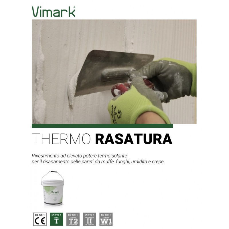 Rivestimento Vimark Thermo Rasatura Antimuffa Bianco ( Secchio da 10 Kg) Vimark - 2