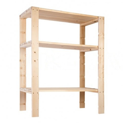 Scaffalatura Dakota Nano 3 ripiani in legno di abete bianco, 800x1000x400mm Dakota - 1