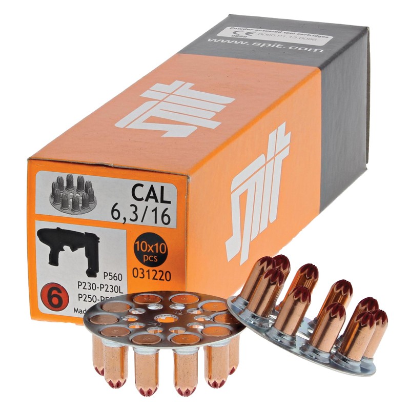 Cariche propulsive Spit 6,3/16 per chiodatrici a polvere (100pz) Spit - 4