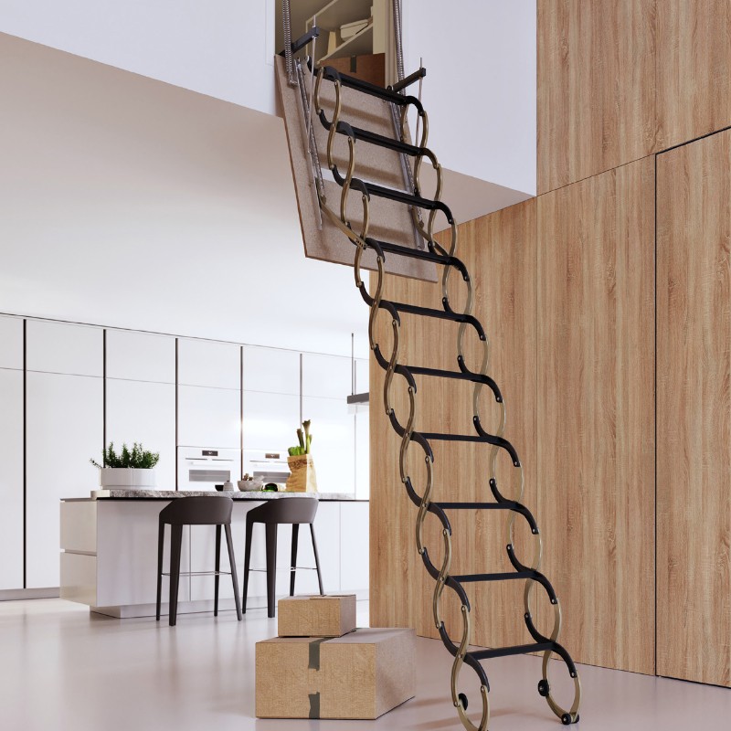 Scala retrattile a parete Dakota Supra in acciaio, 700mm Dakota - 2