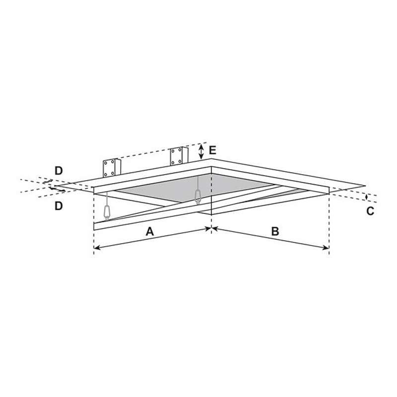 Botole d'ispezione FF Systems F1 per soffitti/pareti in cartongesso, lastra fuoco 15mm (2pz) FF Systems - 5