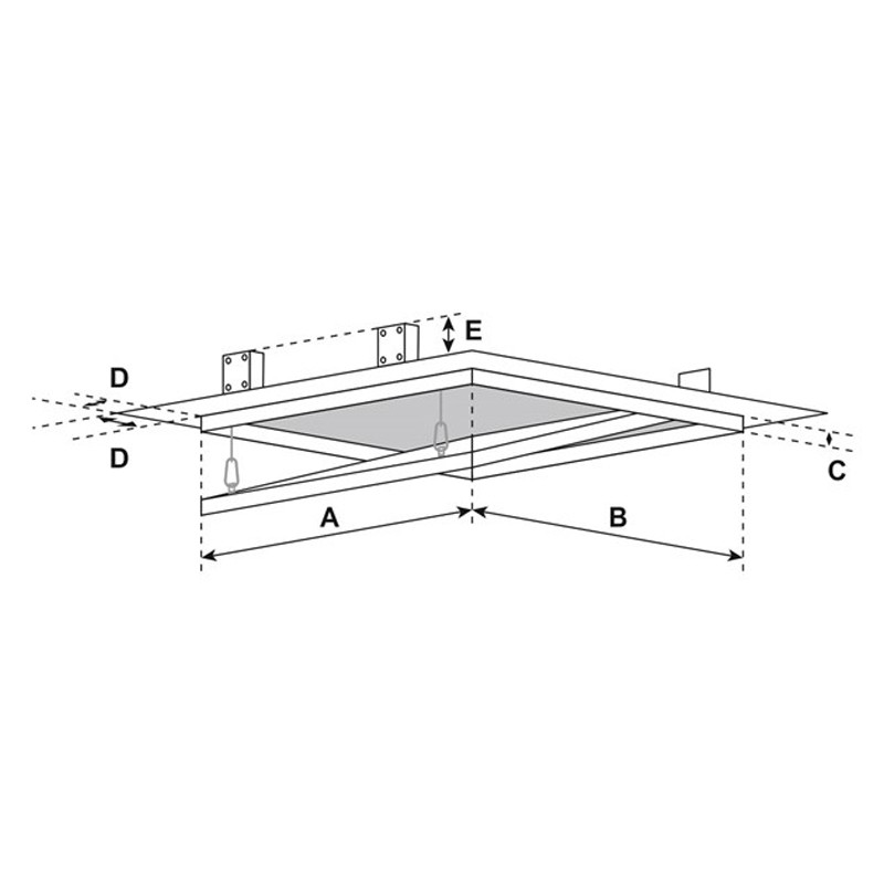 Botole d'ispezione FF Systems F2 700mm per soffitti/pareti in cartongesso, lastra idro 12,5mm(2pz) FF Systems - 6