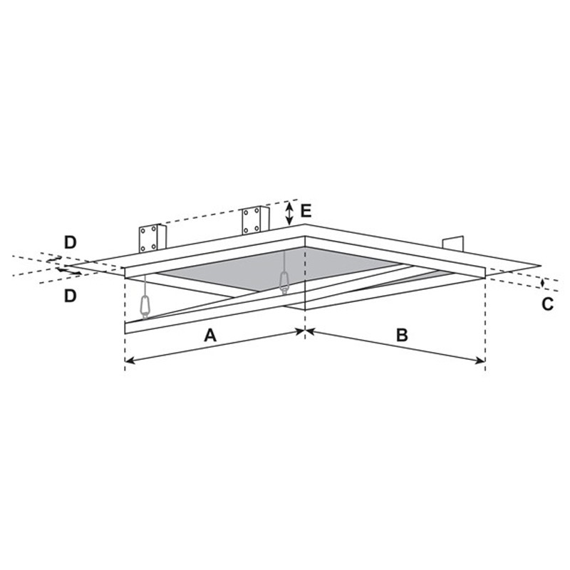Botole d'ispezione acustiche FF Systems F2 AKL per soffitti/pareti in cartongesso, 15mm(2pz) FF Systems - 6