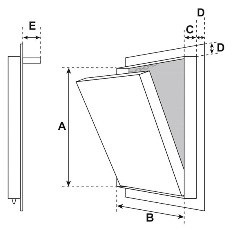 Botole d'ispezione piastrellabili FF Systems F3 per pareti in cartongesso, 15mm(2pz) FF Systems - 5