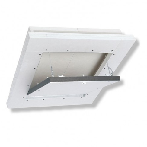 Botola d'ispezione per controsoffitto FF Systems F6 resistente al fuoco EI120, Fireboard 50mm FF Systems - 1