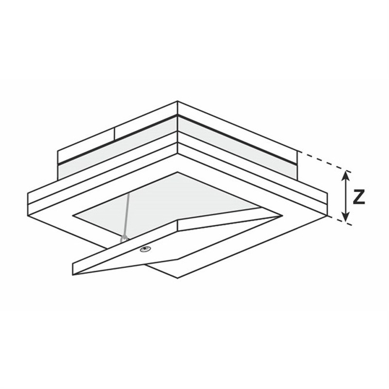 Botola d'ispezione per controsoffitto FF Systems F6 resistente al fuoco EI120, Fireboard 50mm FF Systems - 5