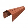 Sottocolmo ventilato rigido Riwega Venti-tech rosso marrone in PVC, 75x175x1000mm