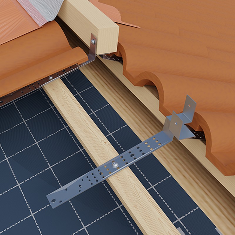 Installazione portalistelli universali Riwega per posa tetti ventilati