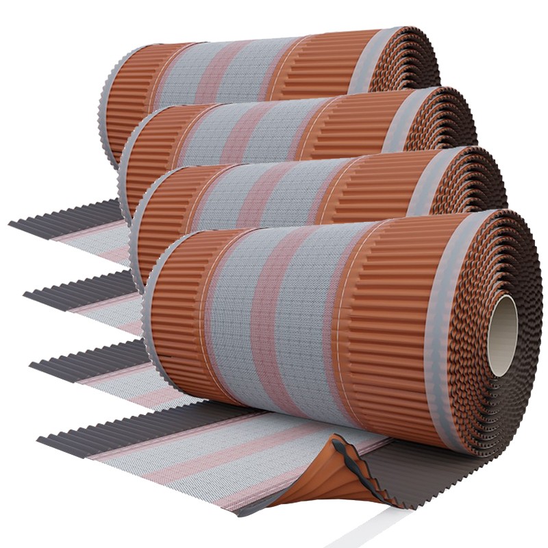 Sottocolmo ventilato Riwega Euro-Roll nero in PP e alluminio, 310mmx5metri