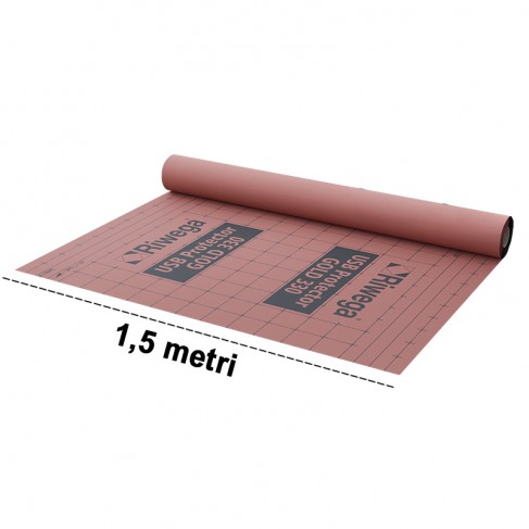 Membrana da tetto impermeabile traspirante Riwega USB Protector GOLD 330 TOP SK in PET con doppia banda adesiva (rotolo 40 mt) R