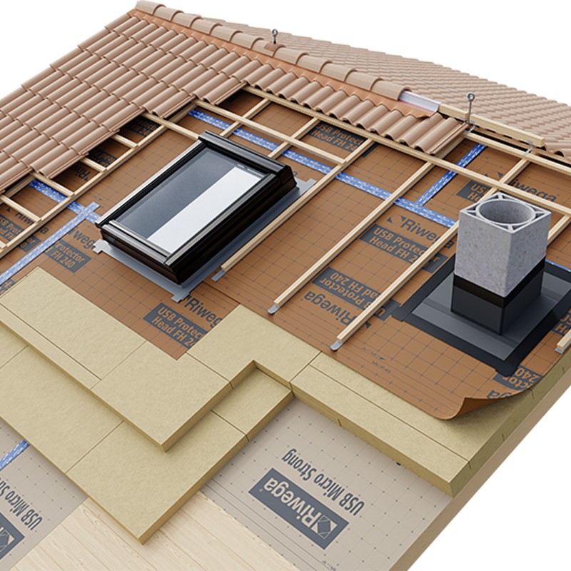 Membrana da tetto impermeabile traspirante Riwega USB Protector Head FH 240 in PP (rotolo 3x50 metri) Riwega - 2