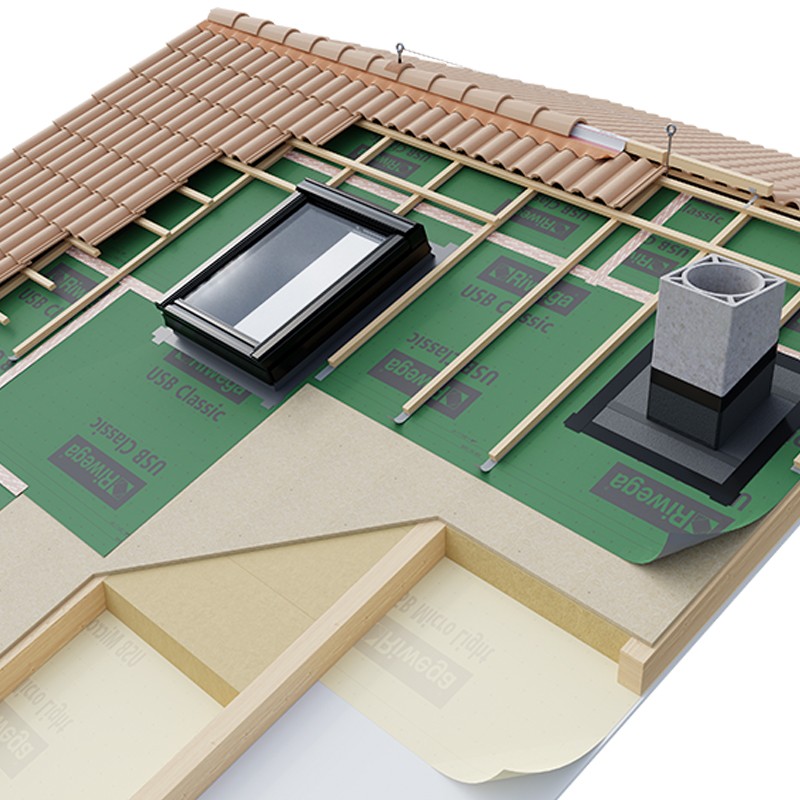 Membrana da tetto impermeabile traspirante Riwega USB Classic in PP (rotolo 3x50 metri) Riwega - 2