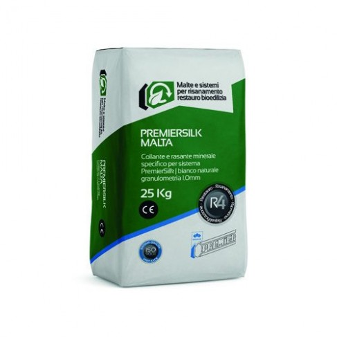 Malta Premier Silk collante e rasante specifico per pannelli deumidificanti ( Sacco da 25 Kg) Premier - 1