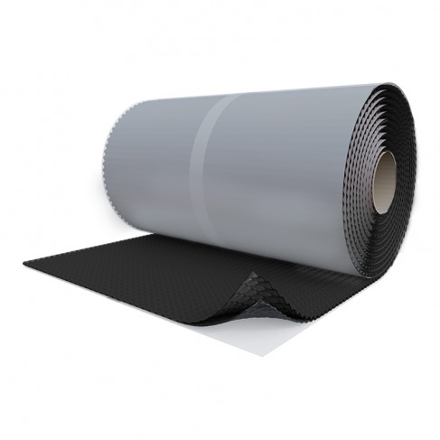 Raccordo per camino Riwega ROLL Flex TOP - Alu nero in alluminio e butile (rotolo da 5 metri) Riwega - 1