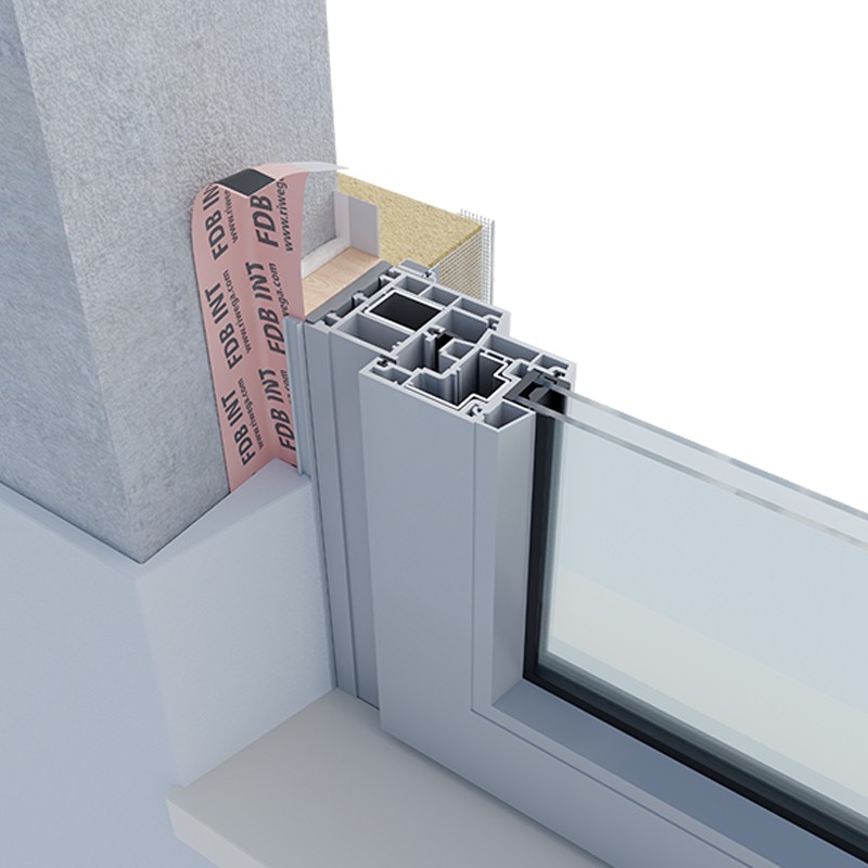 Nastri adesivi freno al vapore FDB INT AC+AC Riwega per serramenti interni doppia banda acrilica (75mmx30m) (5pz) Riwega - 2