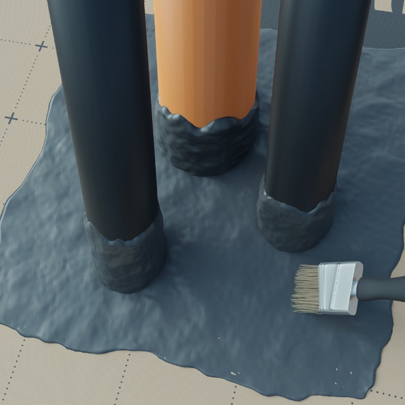 Sigillante liquido Riwega Tape Liquid ad uso universale per impermeabilizzazione punti critici (secchio 3,6Kg) Riwega - 2