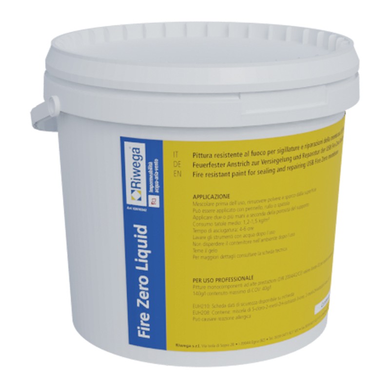 Pittura resistente al fuoco Riwega Fire Zero Liquid per sigillatura membrane USB Fire Zero (secchio 5Kg) Riwega - 1