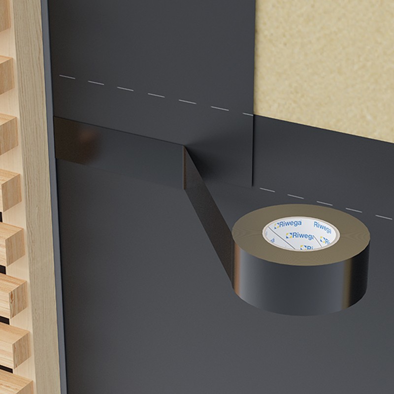 Bande adesive acriliche Riwega Tape UV 80 resistente ai raggi UV e all’invecchiamento (rotolo 60mmx25m)(6pz) Riwega - 2